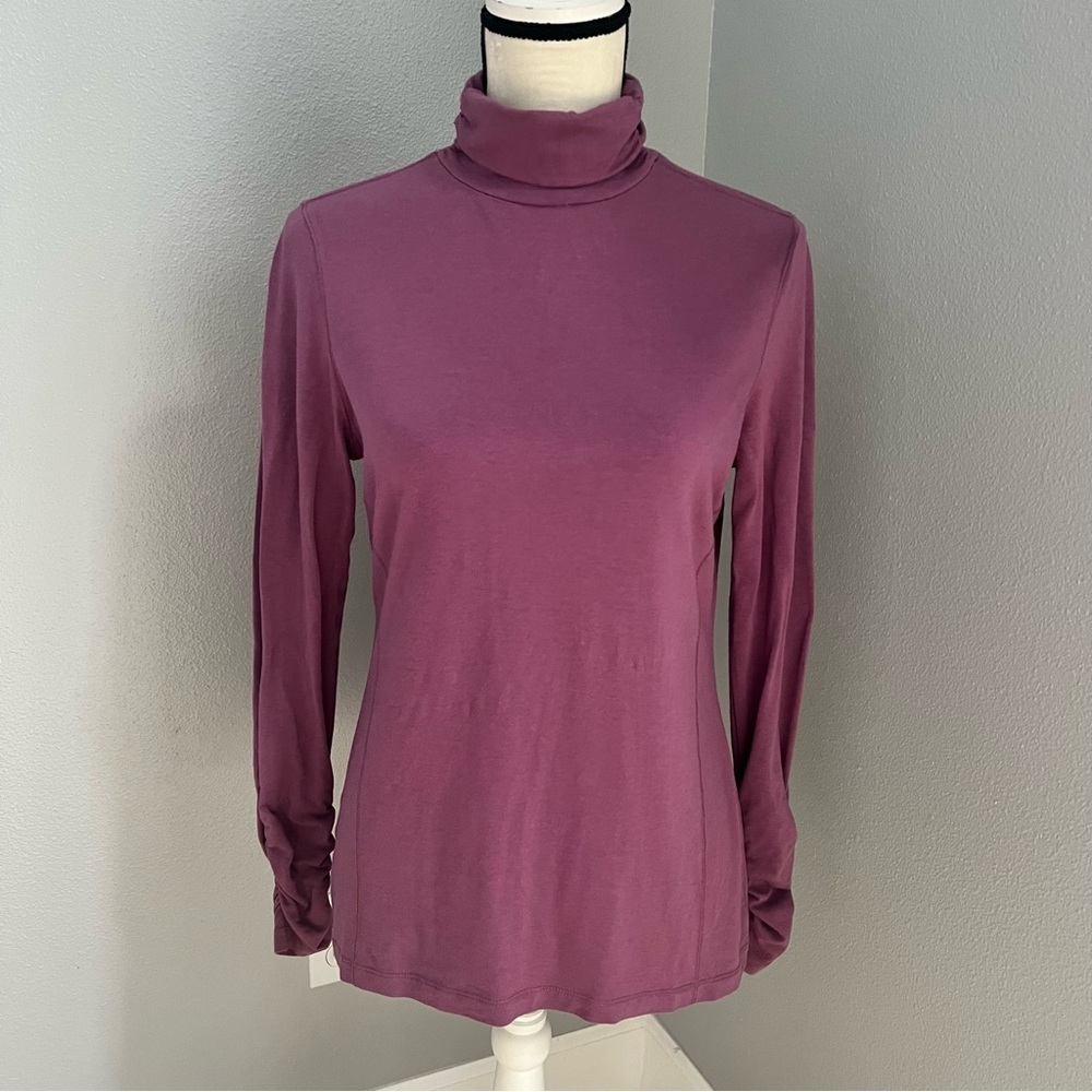 Aventura Women's Long Sleeve Purple Turtleneck